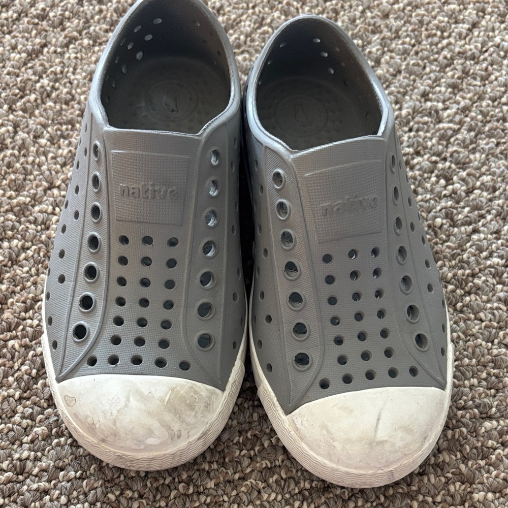 Kids Native Grey Slip-Ons